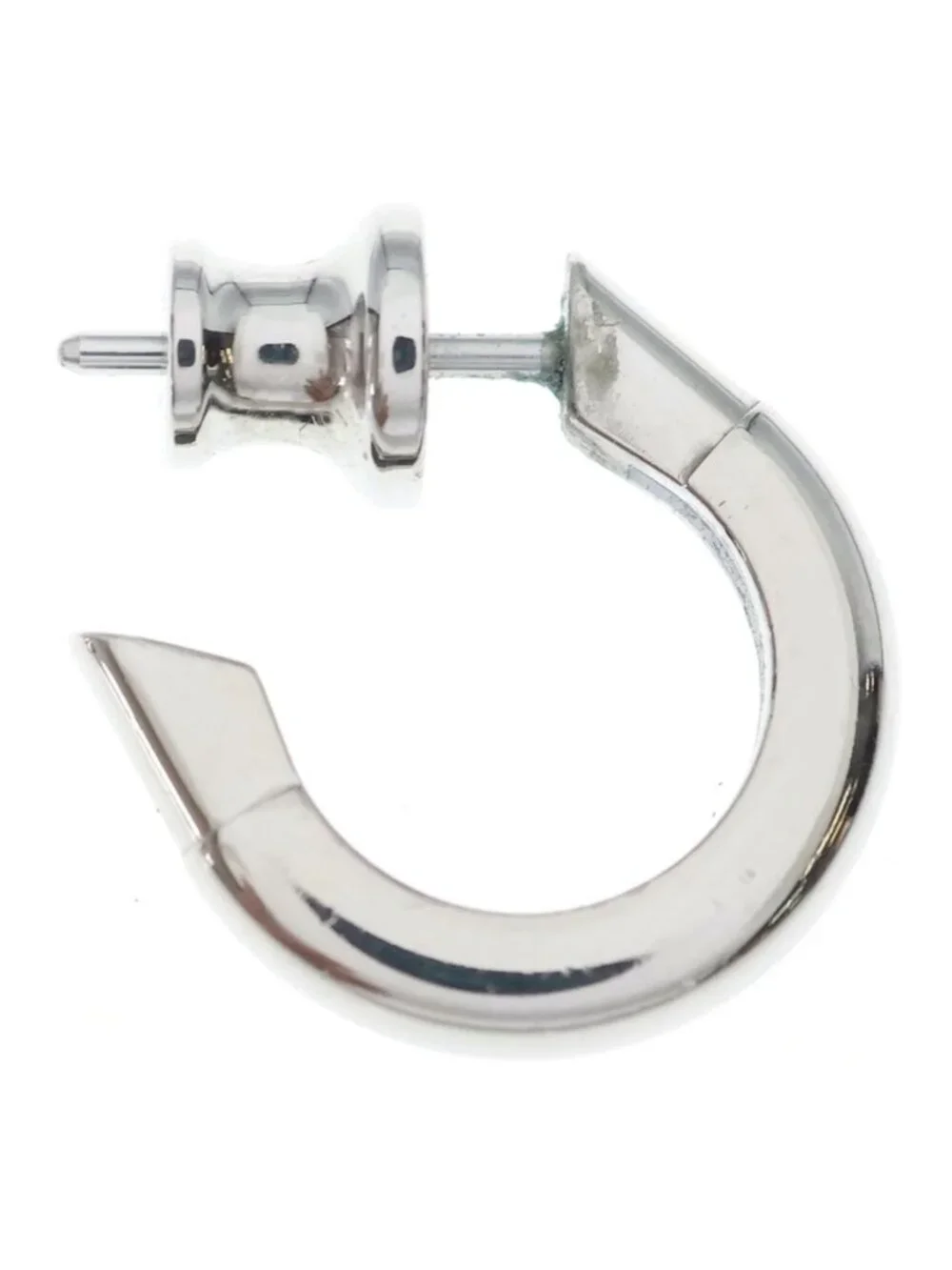 Hermes Sabot Single Earrings Silver